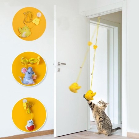 Interaktives Katzenspielzeug zum Aufhängen, Simulations-Katzenspielzeug, lustiges selbsthey, interaktives Spielzeug für Kätzc