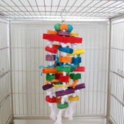 Papageienspielzeug, Buntes Vogelzubehör aus Holz, Einzigartige Form, Vielfältige Spielmöglichkeiten, Große Auswahl, Großes Be