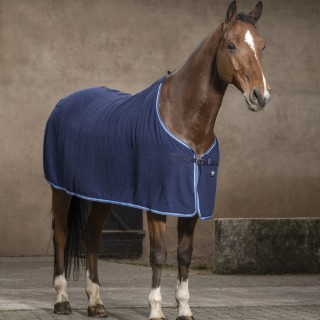 Equithème Riding World Èponge Frotteedecke - marineblau