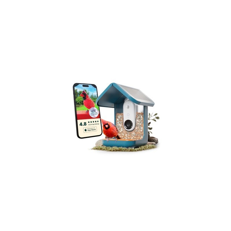 Birdbuddy BIRD BUDDY 2.0 - Vogelhaus mit Solardach (blau)