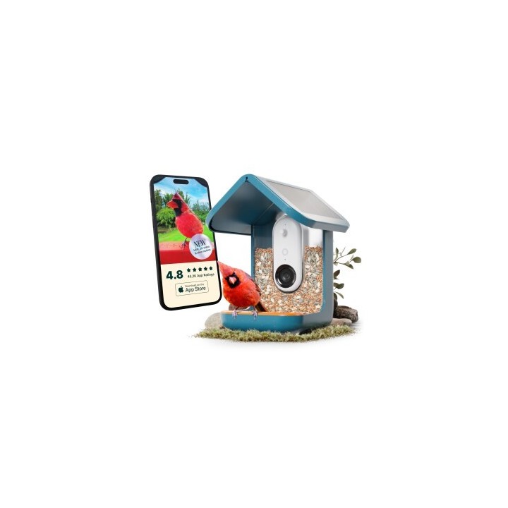 Birdbuddy BIRD BUDDY 2.0 - Vogelhaus mit Solardach (blau)
