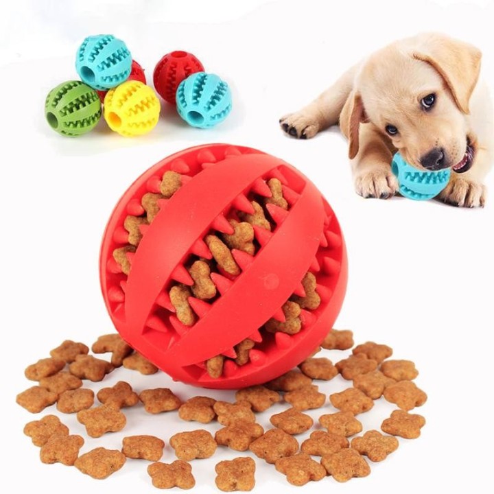 Weiches Haustier-Hundespielzeug, lustiges, interaktives elastisches Kauspielzeug für Hunde, Zahnreinigungsball, Futter, extra