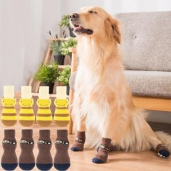 Socken für große Hunde, um das Lecken zu verhindern, für Hartholzböden, Traktionskontrolle für Haustiere auf heißen/kalten Ge