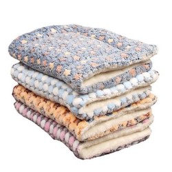49*32cm Haustier Katze Hund Winter Warme Flanell Bett Pad Rest Matte Nicht Slip Decke