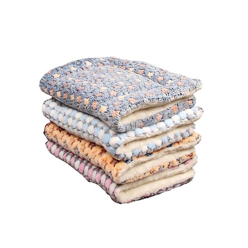49*32cm Haustier Katze Hund Winter Warme Flanell Bett Pad Rest Matte Nicht Slip Decke
