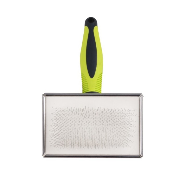 nobleza Einseitiger Haustierkamm – Gebogene Stahlzähne für effektive Fellpflege S