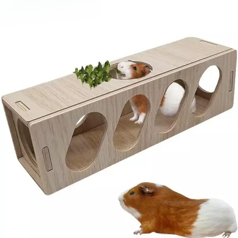 Hölzernes Hamsterspielzeug, Tunnel, Fluchtspielzeug, Hamsterversteck, Mehrzweck-Sichere Verwendung von Holzspielzeug für Kani