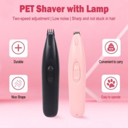 Professionelle Hundepflege-Haarschneidemaschine, kabellos, mit LED-Licht, Zwei-Gang-Einstellung, kleine Tierhaare schwarz