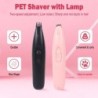 Professionelle Hundepflege-Haarschneidemaschine, kabellos, mit LED-Licht, Zwei-Gang-Einstellung, kleine Tierhaare schwarz