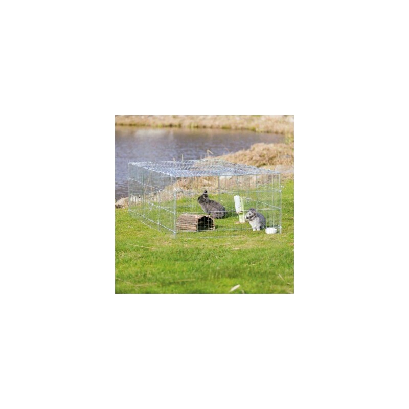 Trixie Freilaufgehege mit Abdeckung anthrazit/ grau 2,16 m, 1,16 m, 65 cm