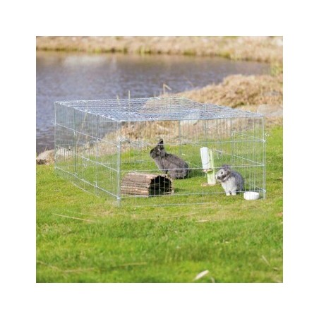 Trixie Freilaufgehege mit Abdeckung anthrazit/ grau 2,16 m, 1,16 m, 65 cm
