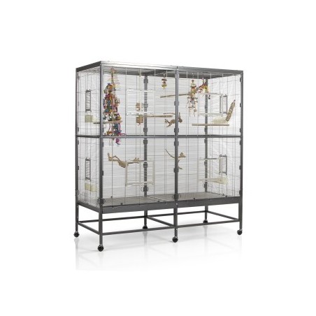Montana Cages Voliere Casa 150 hellgrau/ dunkelgrau