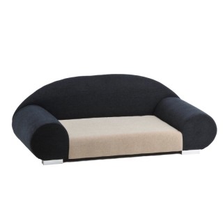 Silvio Design Rohrschneider® Hundesofa Amie, schwarz-weiß, B122 x T53 x H45 cm