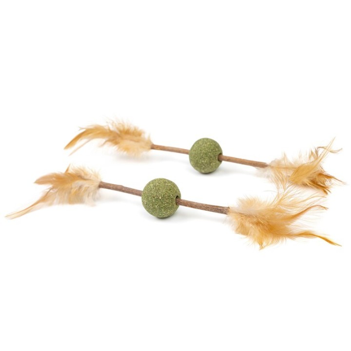 Canadian Cat Company Katzenminze Kugel mit Matatabi Stick & Feder 2 Stk