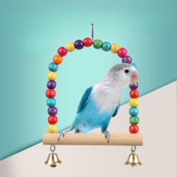 Kauspielzeug für Vögel, Schaukelspielzeug für Papageien, Hängender Ring, Baumwollseil, Papageienspielzeug, Bissfestes Spielze
