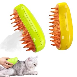 3 in 1 Katzendampfbürste Tierhaarbürsten für Hunde Katzen Massagepflegebürste Dampfender Hundehaarentfernungskamm Haustierzub