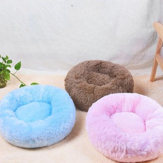 Deep Sleep Hundehütte Katzennest Rundes langes Haar Südkoreanischer Samt Herbst- und Winternestmatte Katzenmatratze Haustiern