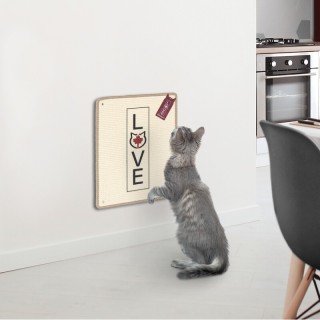 Canadian Cat Company Kratzteppich 50x40cm mit Wandbefestigung beige