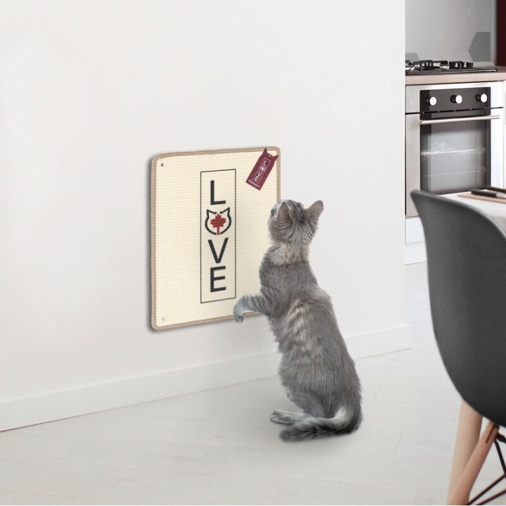 Canadian Cat Company Kratzteppich 50x40cm mit Wandbefestigung beige