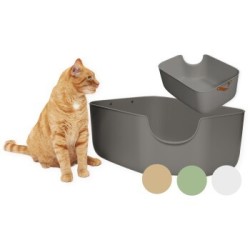 PIUPET Katzentoilette grau