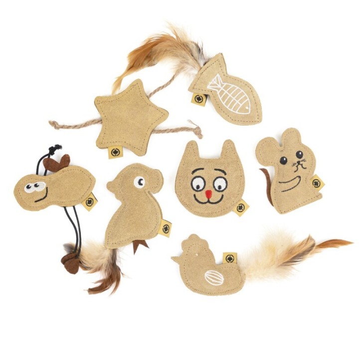 Canadian Cat Company 7er Set Catnip Lederkissen