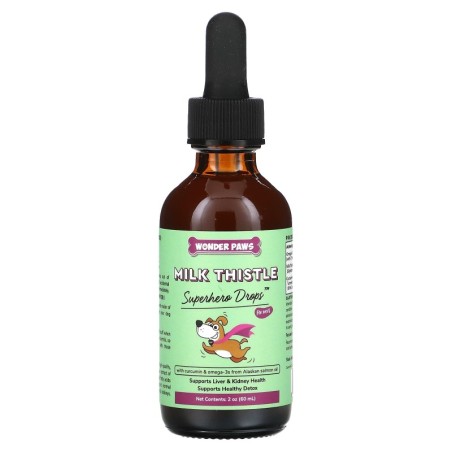Wonder Paws, Mariendistel, Superhelden-Tropfen, für Hunde, 60 ml (2 Unzen)