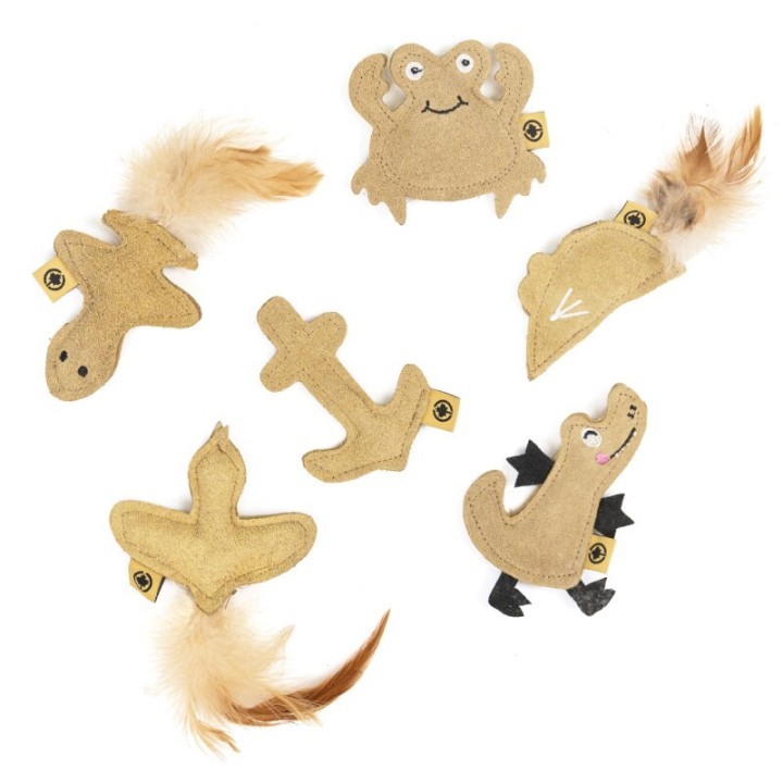 Canadian Cat Company 6er Set Catnip Lederkissen