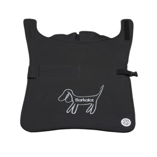 Barkalot Hunderegenmantel aus Upcycled-Stoff schwarz S
