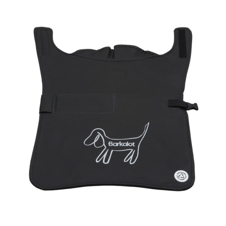 Barkalot Hunderegenmantel aus Upcycled-Stoff schwarz S