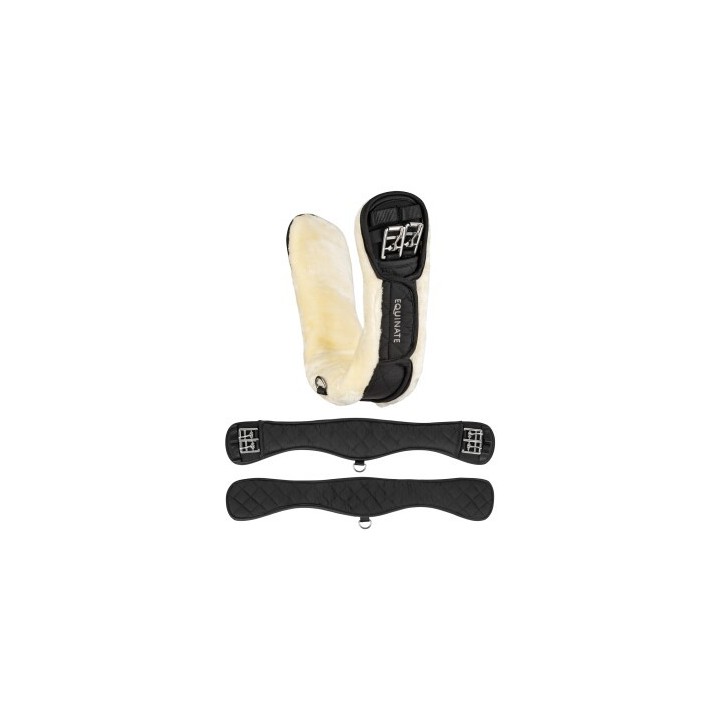 Equinate Kurzgurt Lakewood mit abnehmbaren synthetischem Lammfell 50 cm