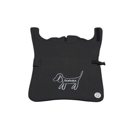 Barkalot Hunderegenmantel aus Upcycled-Stoff schwarz S