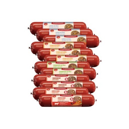 Fleischeslust Nassfutter Hund Classic Adult Gemischtes Sortiment 12x800 g