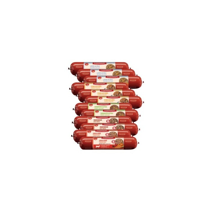 Fleischeslust Nassfutter Hund Classic Adult Gemischtes Sortiment 12x800 g