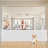 BabySafe Babygitter Rollschutzgitter Sicherheitsgitter Innovative Version Doppelverriegelung Maximale Einbaubreite 140cm über