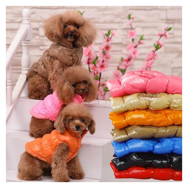 Dicke Winterweste für Haustiere: Kuschelige Teddy-Kleidung für Hunde und Katzen XS rosa