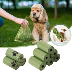 1,5 Seide 1 Bände FootprintsPet Abfallbeutel Pick Up Taschen Hundekotbeutel Spender Heimtierbedarf One Size grün