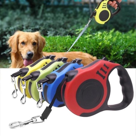Einziehbare Hundeleine, automatisches Teleskop-Traktor-Hundeband, Haustierband, 3 m, 5 m, langlebig und praktisch, mit rutsch