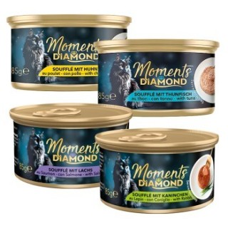 MOMENTS Diamons Nassfutter Katze Adult, Mixpaket 24x85 g