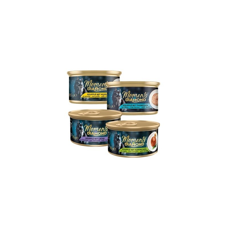 MOMENTS Diamons Nassfutter Katze Adult, Mixpaket 24x85 g
