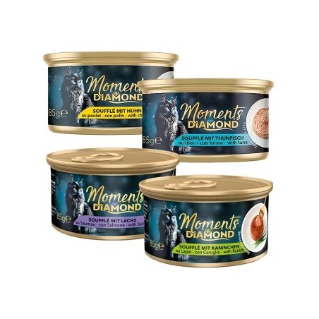 MOMENTS Diamons Nassfutter Katze Adult, Mixpaket 24x85 g