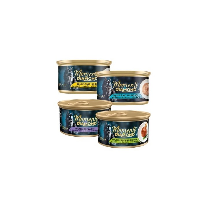 MOMENTS Diamons Nassfutter Katze Adult, Mixpaket 24x85 g