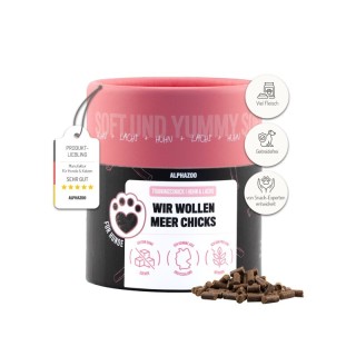 ALPHAZOO Wir wollen Meer Chicks 65g I Leckerli für Hunde