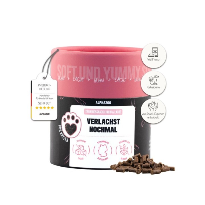 ALPHAZOO Verlachst Nochmal 65g I Leckerli für Katzen