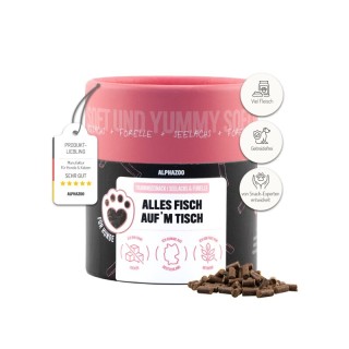 ALPHAZOO Alles Fisch Auf'm Tisch 65g I Leckerli für Hunde