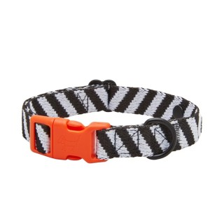 Barkalot Hundehalsband Recyceltes Polyester weiß/ schwarz M