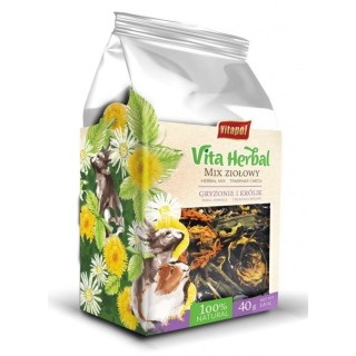 VITAPOL Vitaherbal Mix pflanzliche Nagetiere und Kaninchen 40 g
