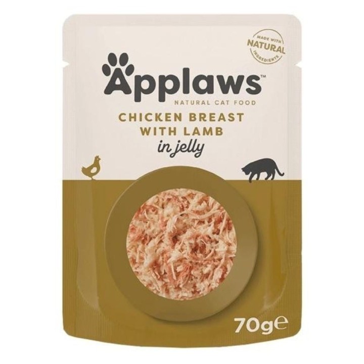 APPLAWS Cat Adult Pouch Huhn mit Lamm in Gelee 70 g