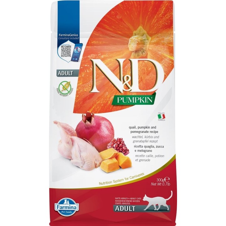 FARMINA N&D Pumpkin Quail & Pomegranate Adult Cat 300 g