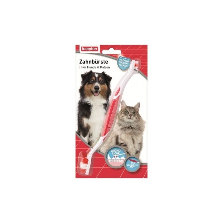 BEAPHAR Zahnbürste mit zwei Köpfen