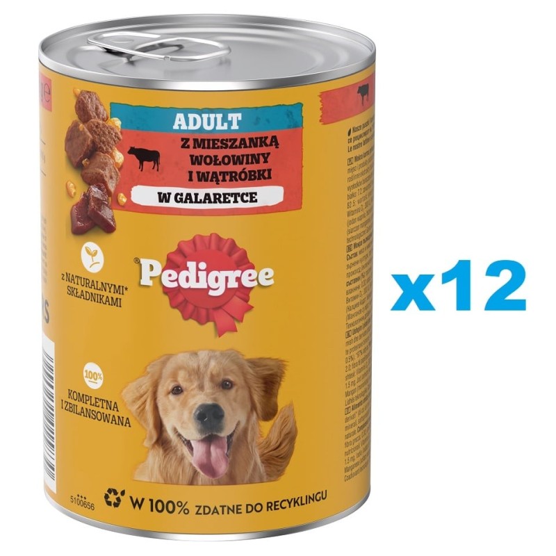 PEDIGREE Adult 12x400g - Rind in Gelee